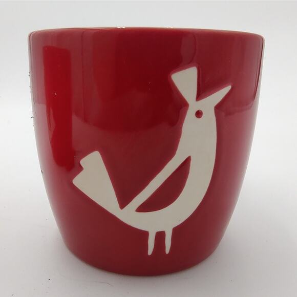Starbucks 16 oz Ceramic Mug Set Red Partridge Bird Coffee Cups 2011 Holiday - Picture 3 of 13
